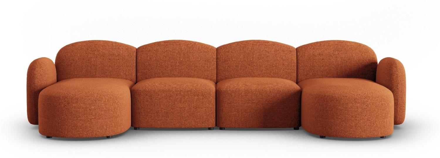 Micadoni Panorama Sofa Blair 6-Sitzer Chenille Terrakotta Melange Bild 1