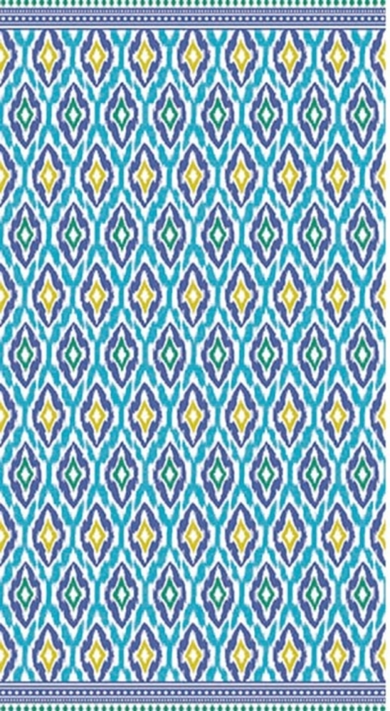 Sympathica Family Jacquard Strandtuch Liegetuch 90x165 Bajadera Streifen blau grün Bild 1