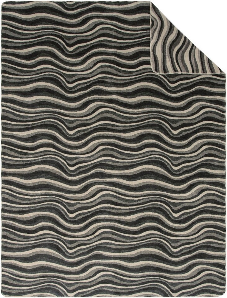 Wohndecke Wohndecke Savannah, IBENA, stilisiertes Zebramuster Bild 1