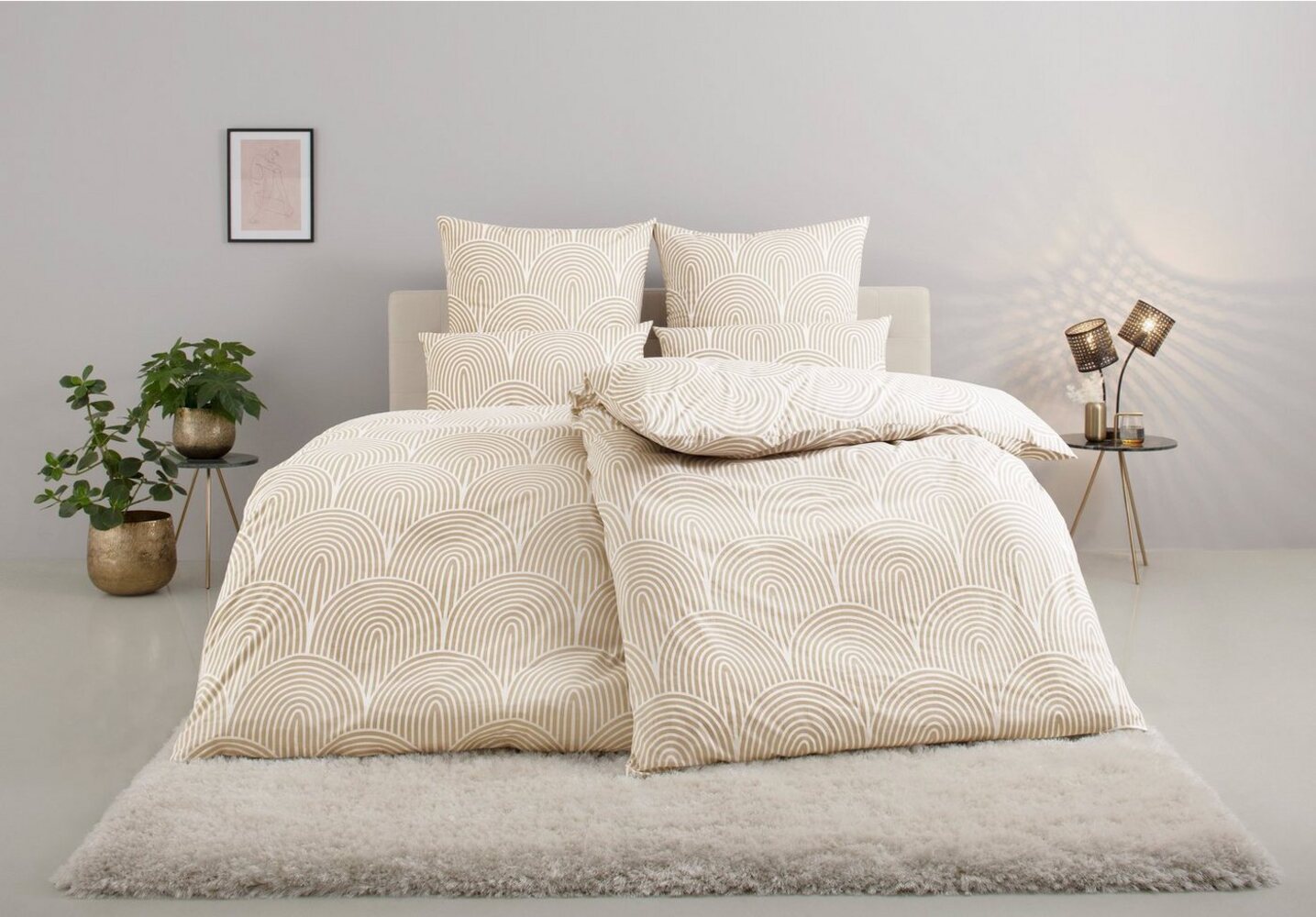 Leonique Bettwäsche Matilda in Gr. 135x200 oder 155x220 cm, Flanell, 2 teilig, Bettwäsche aus Baumwolle, Bettwäsche mit skandinavischem Design Bild 1