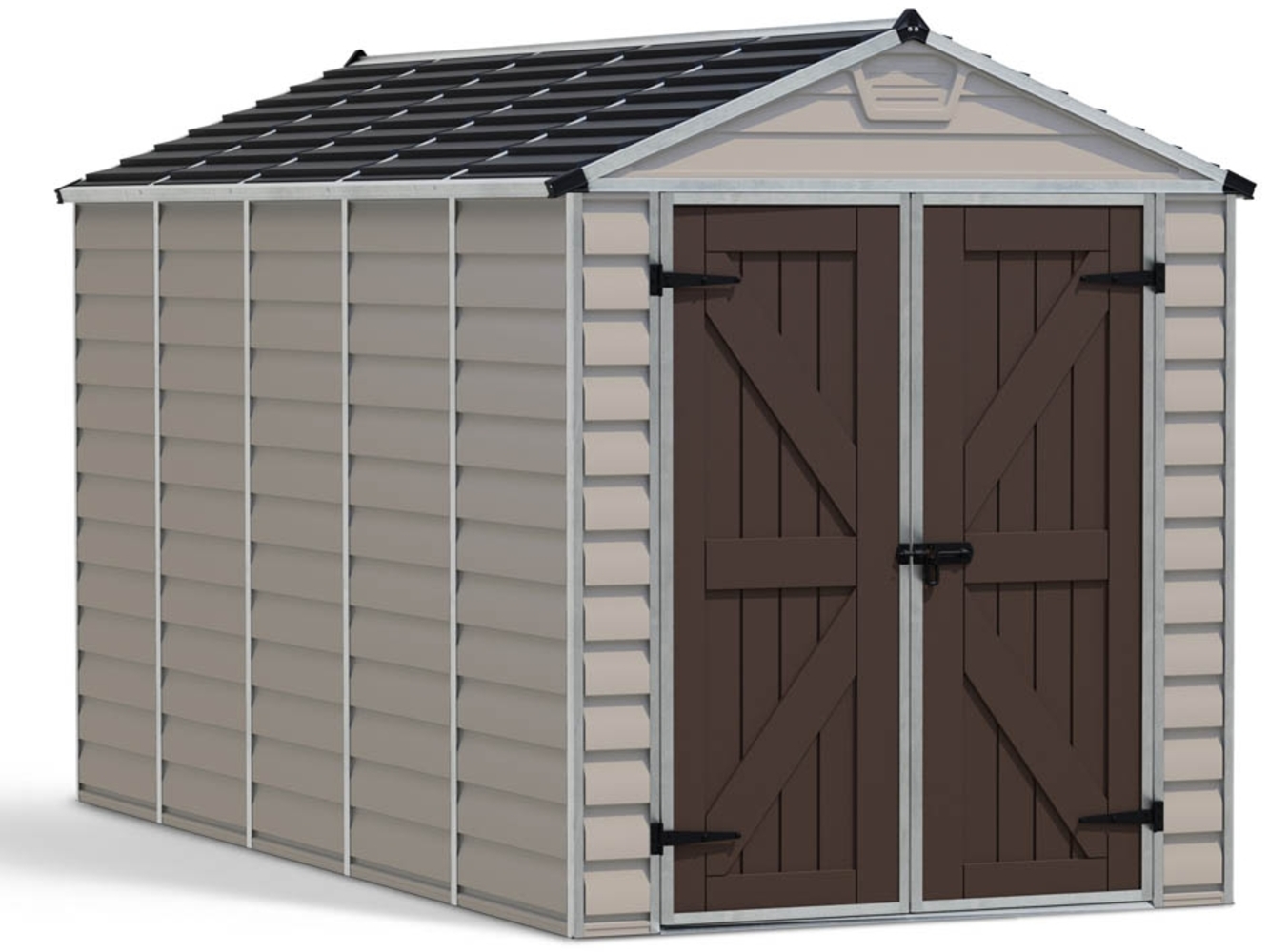 Palram - Canopia Kunststoff Gerätehaus Skylight 612 | Braun | 379x185x217 cm Bild 1
