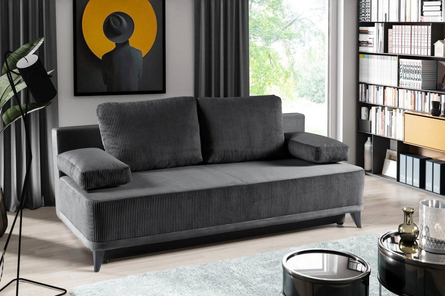 WERK2 Schlafsofa Rosso, 2-Sitzer Sofa und Schlafcouch mit Federkern & Bettkasten Bild 1