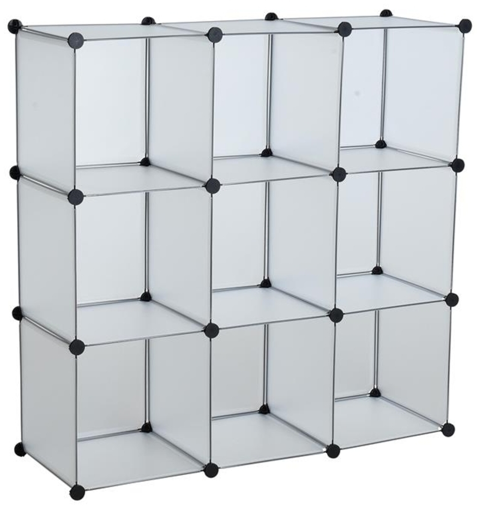 Regalsystem Würfelregal Steckregal 9 Fächer Stufenregal DIY Regal Kunststoff Bild 1