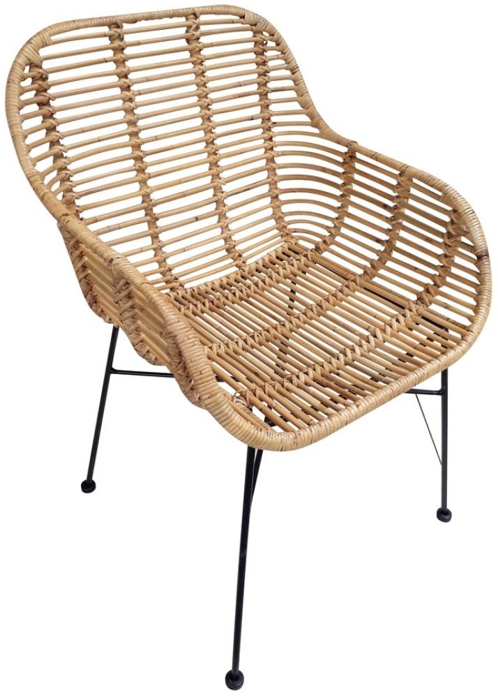 RATTAN Armlehnstuhl 2-er Set Rattan Natur Bild 1