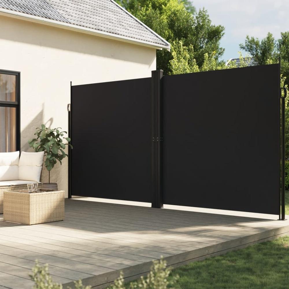 vidaXL Seitenmarkise Ausziehbar Schwarz 220x1000 cm 4004774 Bild 1