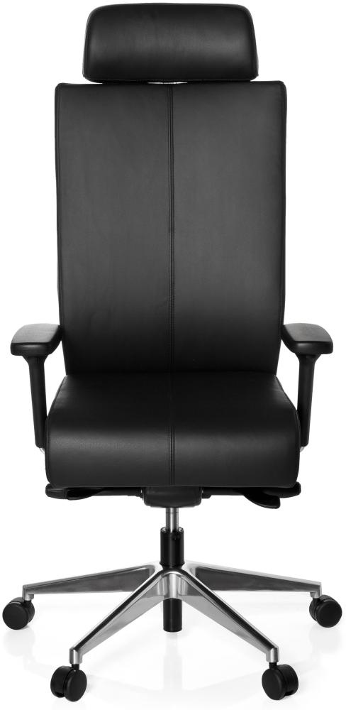 hjh OFFICE Profi Bürostuhl PRO-TEC XXL Leder schwarz Bild 1