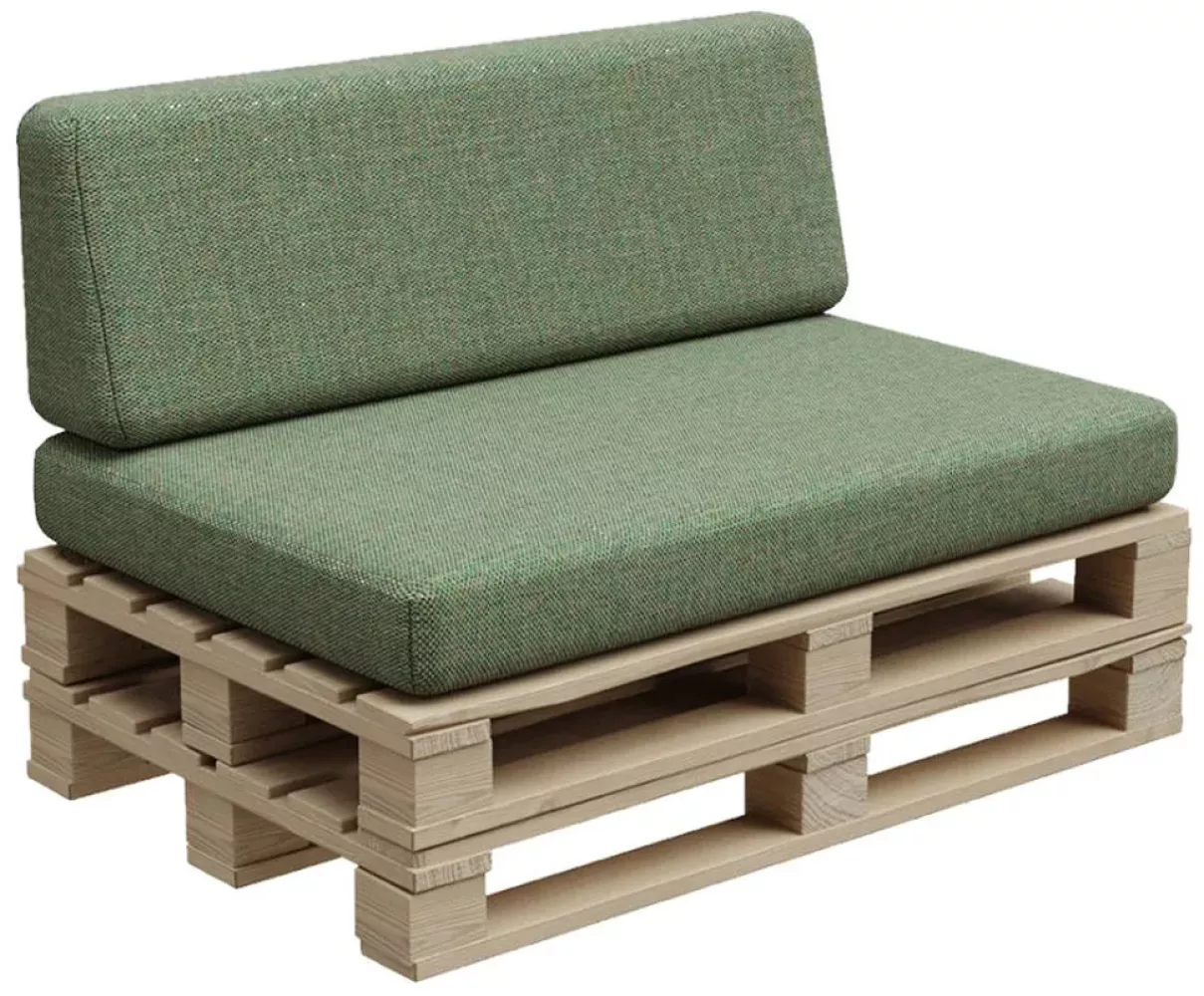 Gutekissen®, Palettenkissen, Palletenpolster, Gartenkissen, Palettenauflagen, Sofa, Kissen, Polster, Auflagen Indoor Outdoor PFBG (Set (120x80 + 120x35), Pistazie) Bild 1