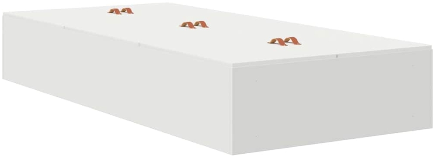 vidaXL Aufbewahrungsbettgestell Weiß 100 x 200 cm Holzwerkstoff 3335349 Bild 1