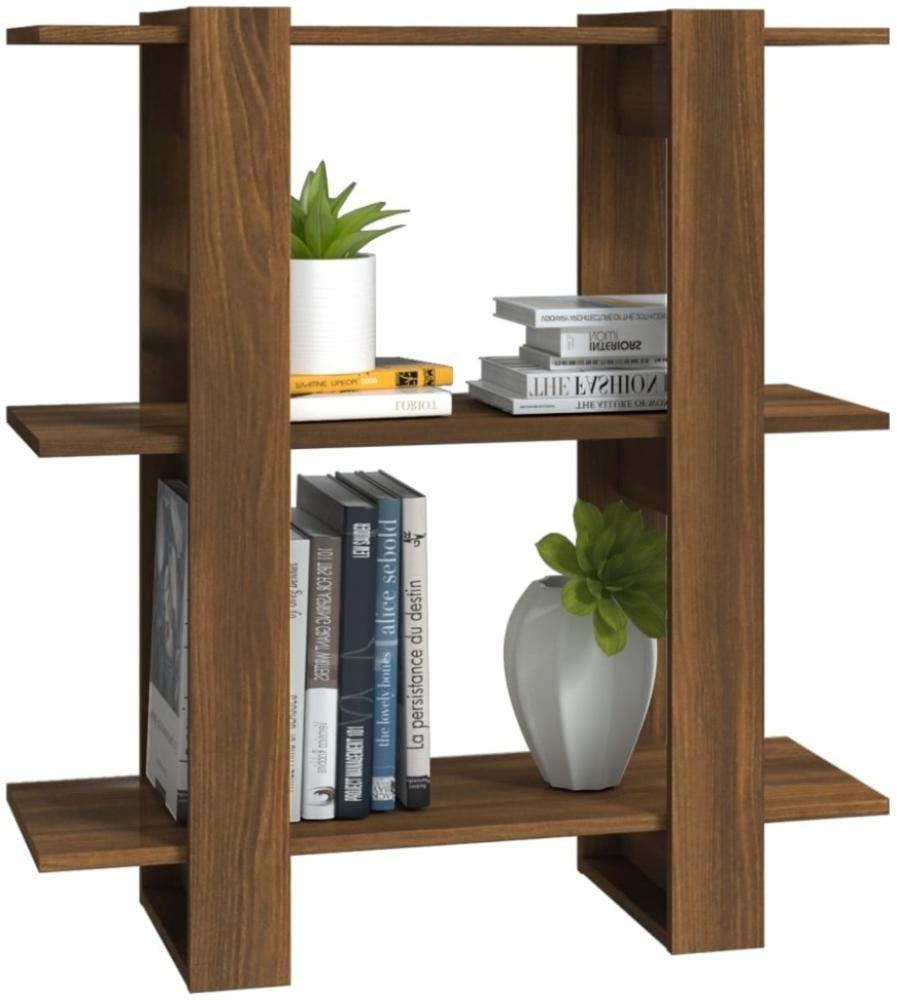 vidaXL Bücherregal/Raumteiler Braun Eichen-Optik 80x30x87 cm 813580 Bild 1
