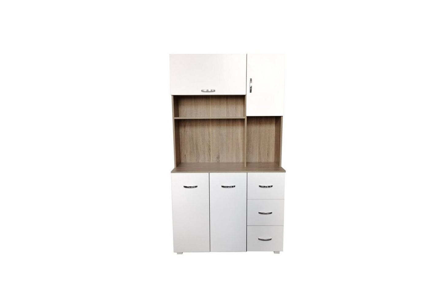 HTI-Living Hochschrank Küchenschrank Sonoma/Weiß Blanca (Stück, 1-St, 1 Schrank) Küchenbuffet Bild 1