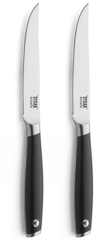 Amefa TENDERLOIN Steakmesser Set 2-teilig schwarz hochglanzpoliert Bild 1