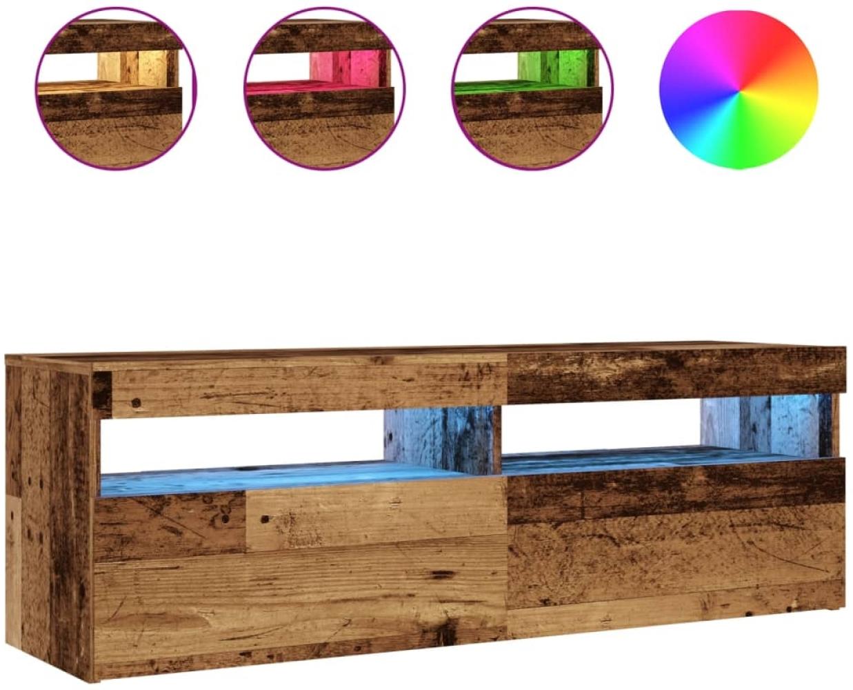 vidaXL TV-Schrank mit LED Altholz-Optik 120x35x40 cm Holzwerkstoff 856305 Bild 1