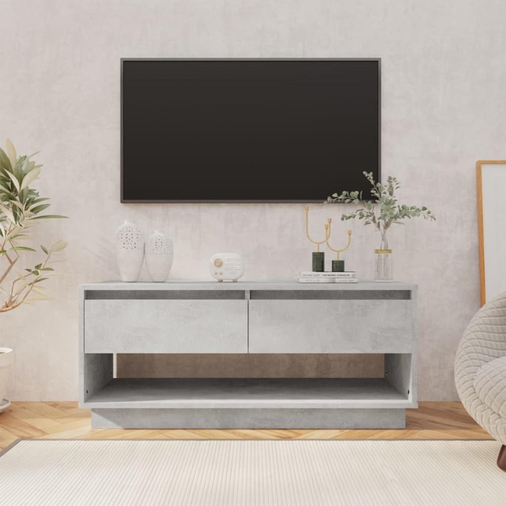vidaXL TV-Schrank Betongrau 102x41x44 cm Holzwerkstoff 809489 Bild 1