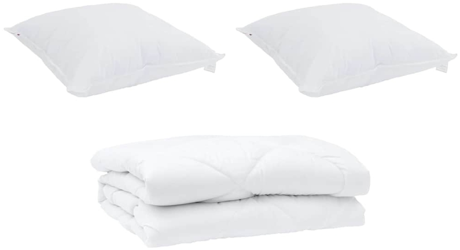 vidaXL Sommerdecke mit Kissen 3 pcs Weiß Mikrofaser 3377314 Bild 1