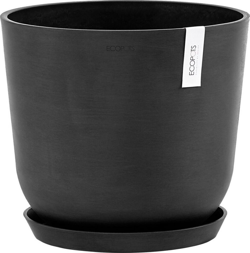 ECOPOTS Blumentopf Oslo 35 Dunkelgrau, für innen und außen: frostsicher, bruchsicher und lichtbeständig Bild 1