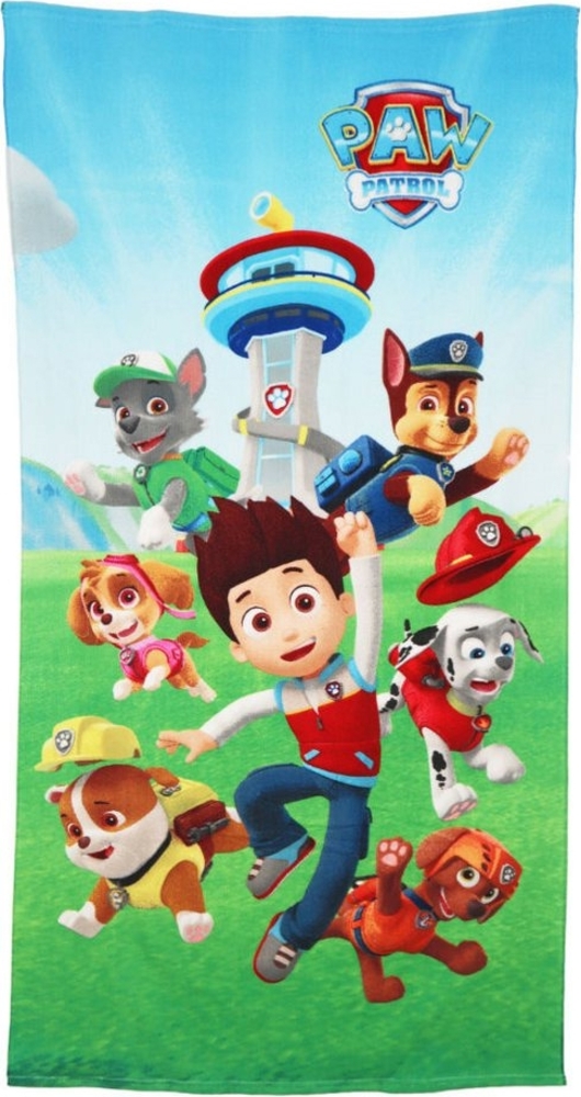 PAW PATROL Strandtuch Paw Patrol Chase Ryder Jungen Mikrofaser Badetuch 70x140 cm Bild 1