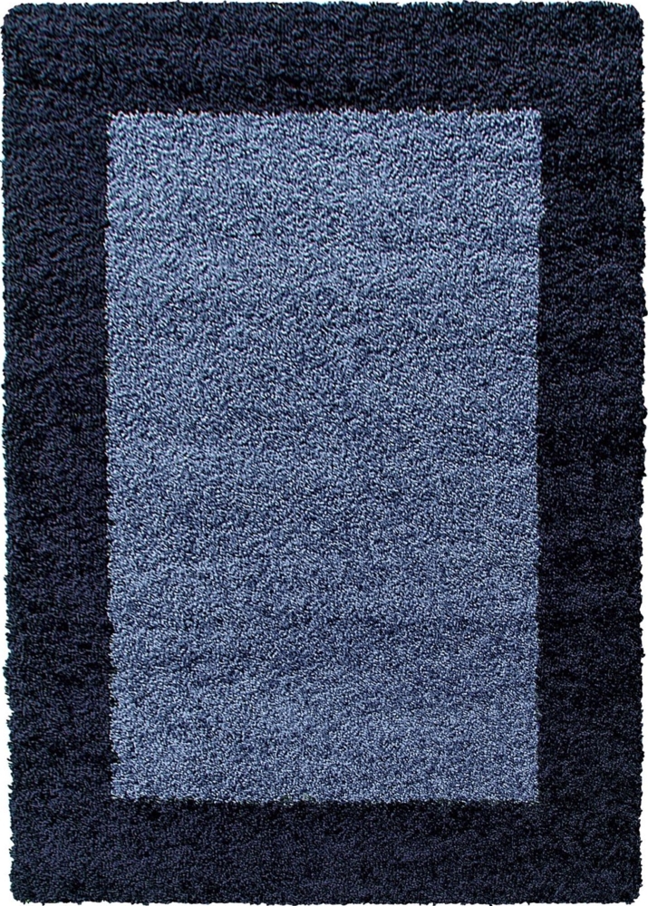 Hochflor Teppich Lux Läufer - 80x150 cm - Marineblau Bild 1