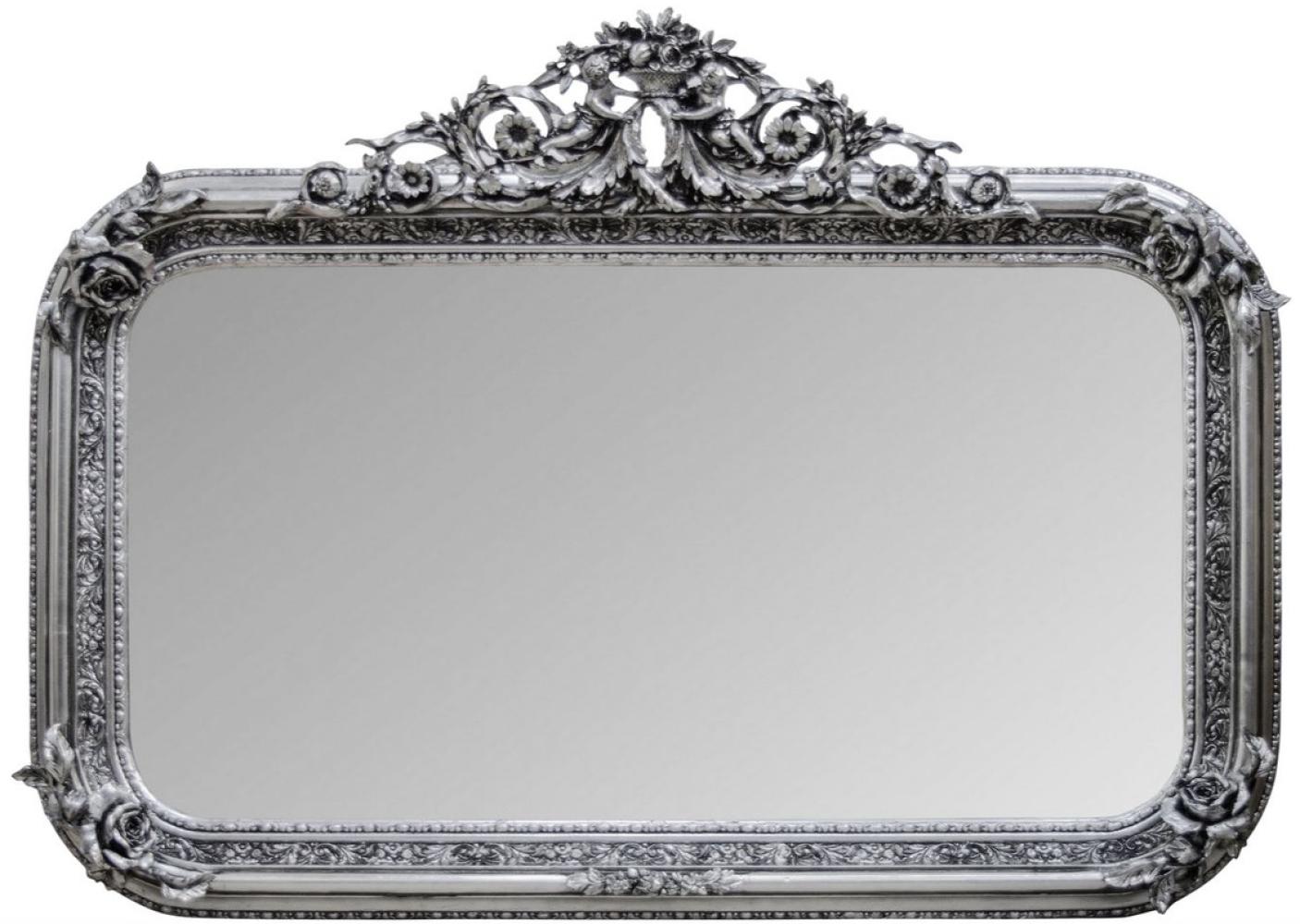 Casa Padrino Antik Stil Wandspiegel Silber 142 x H. 100 cm - Barock Wohnzimmer Möbel Bild 1
