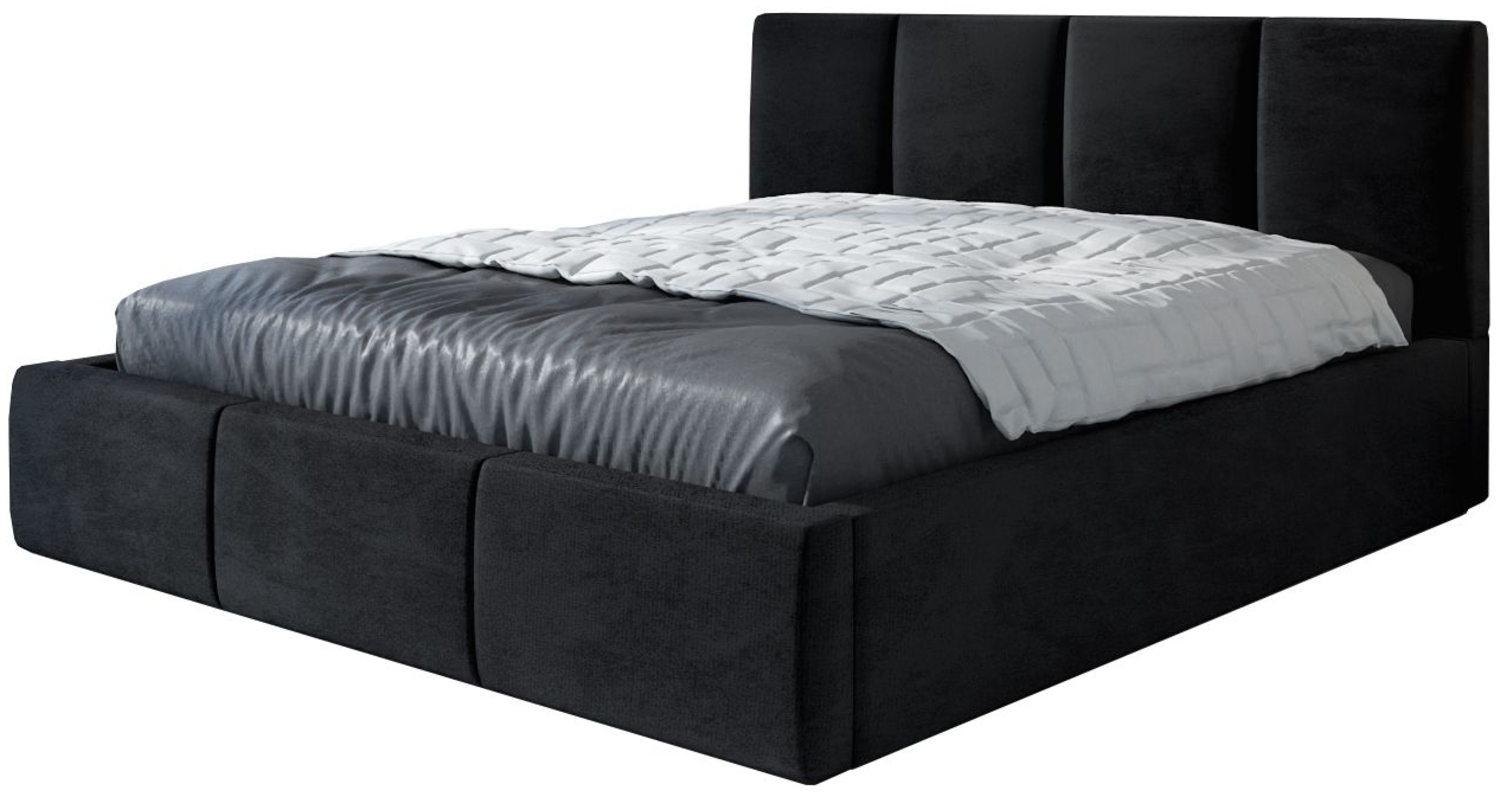 Polsterbett ORINO-OM 120x200 mit Bettkasten und Lattenrost. Farbe: Schwarz 20 Bild 1