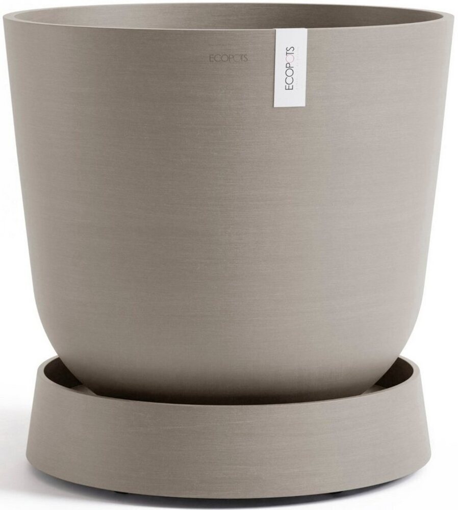 ECOPOTS Topfuntersetzer mit Rollen Oslo 45 Taupe, Zubehör für Ecopots Pflanzgefäße, für innen und außen: frostsicher, bruchsicher und lichtbeständig Bild 1