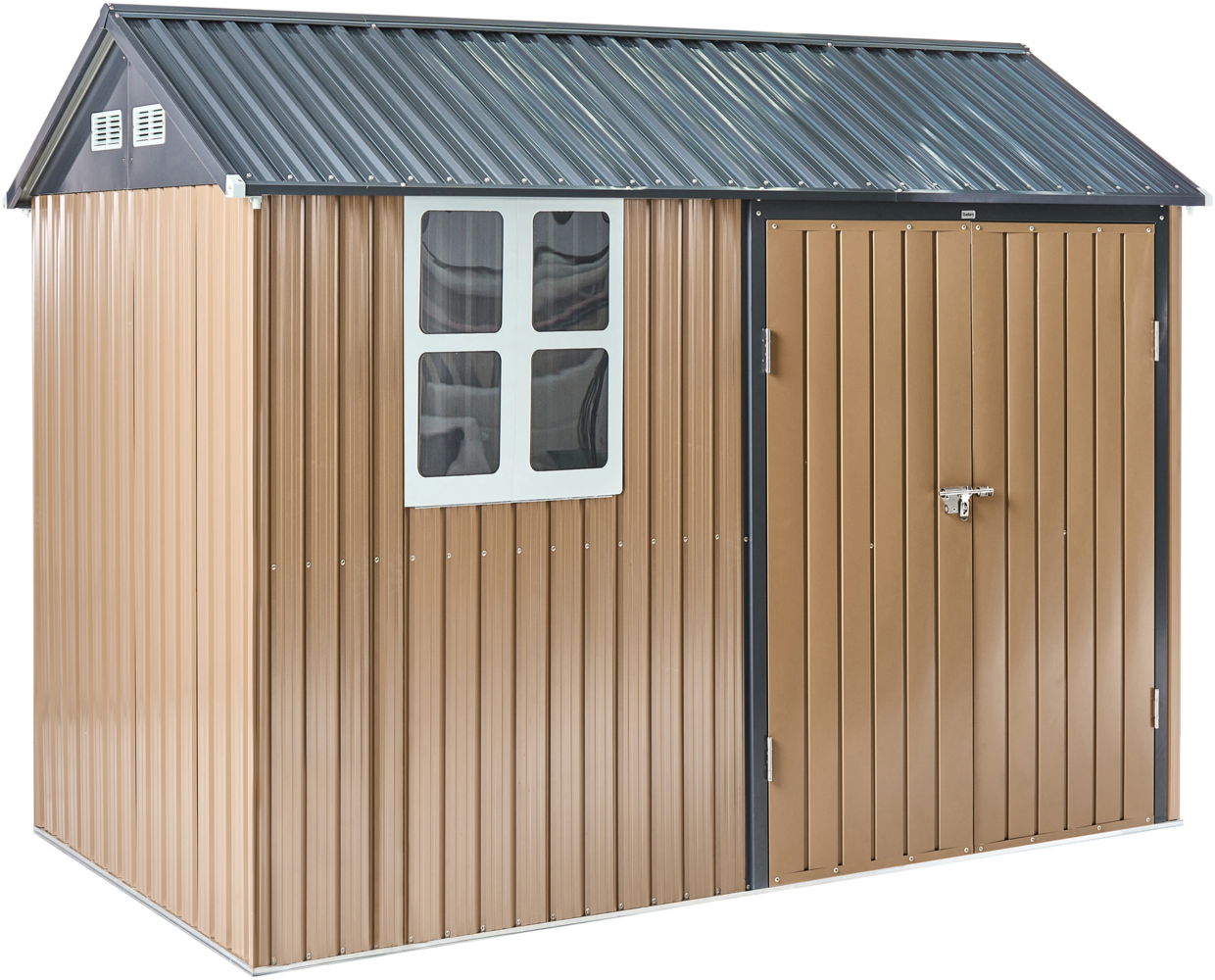 Gerätehaus NOCCIANO 313 cm 220 cm Braun Bild 1