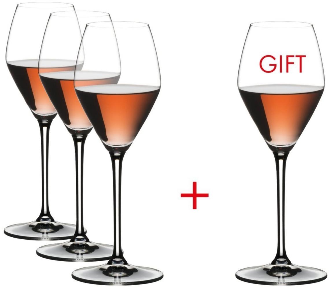 Riedel Vorteilsset 4 Gläser EXTREME ROSÉ/CHAMPAGNE PAY 3 GET 4 4411/55 und 4 EKM Living Trinkhalme aus Edelstahl Bild 1