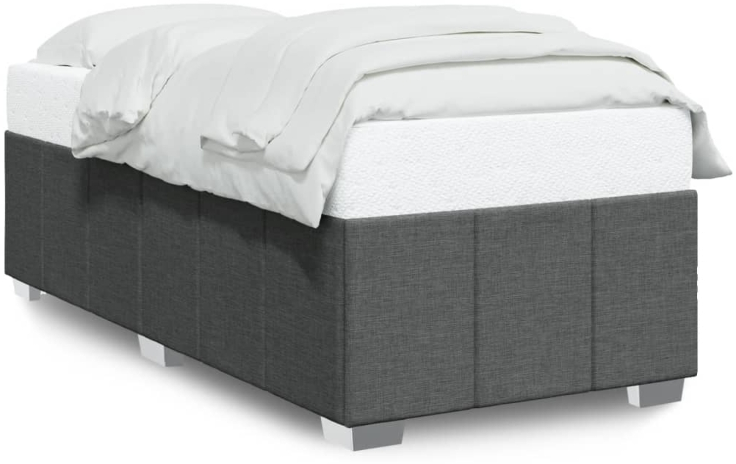 vidaXL Bettgestell ohne Matratze Dunkelgrau 90x190 cm Stoff 3284798 Bild 1