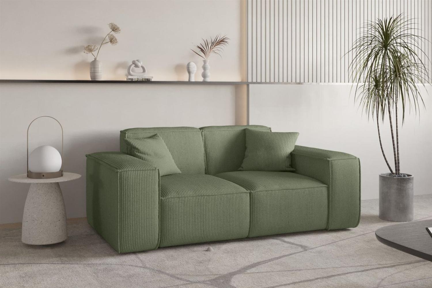 Sofa Designersofa CELES PREMIUM 2-Sitzer in Stoff Scala Forest Bild 1