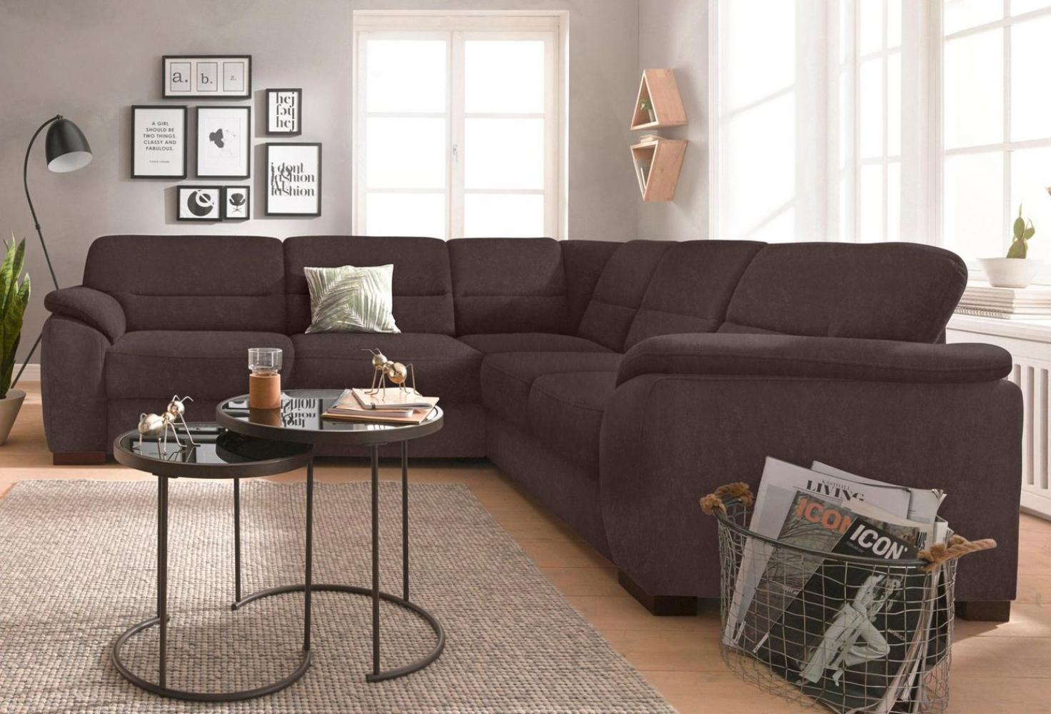 sit&more Ecksofa Montego L-Form, wahlweise mit Bettfunktion und Schubkasten Bild 1