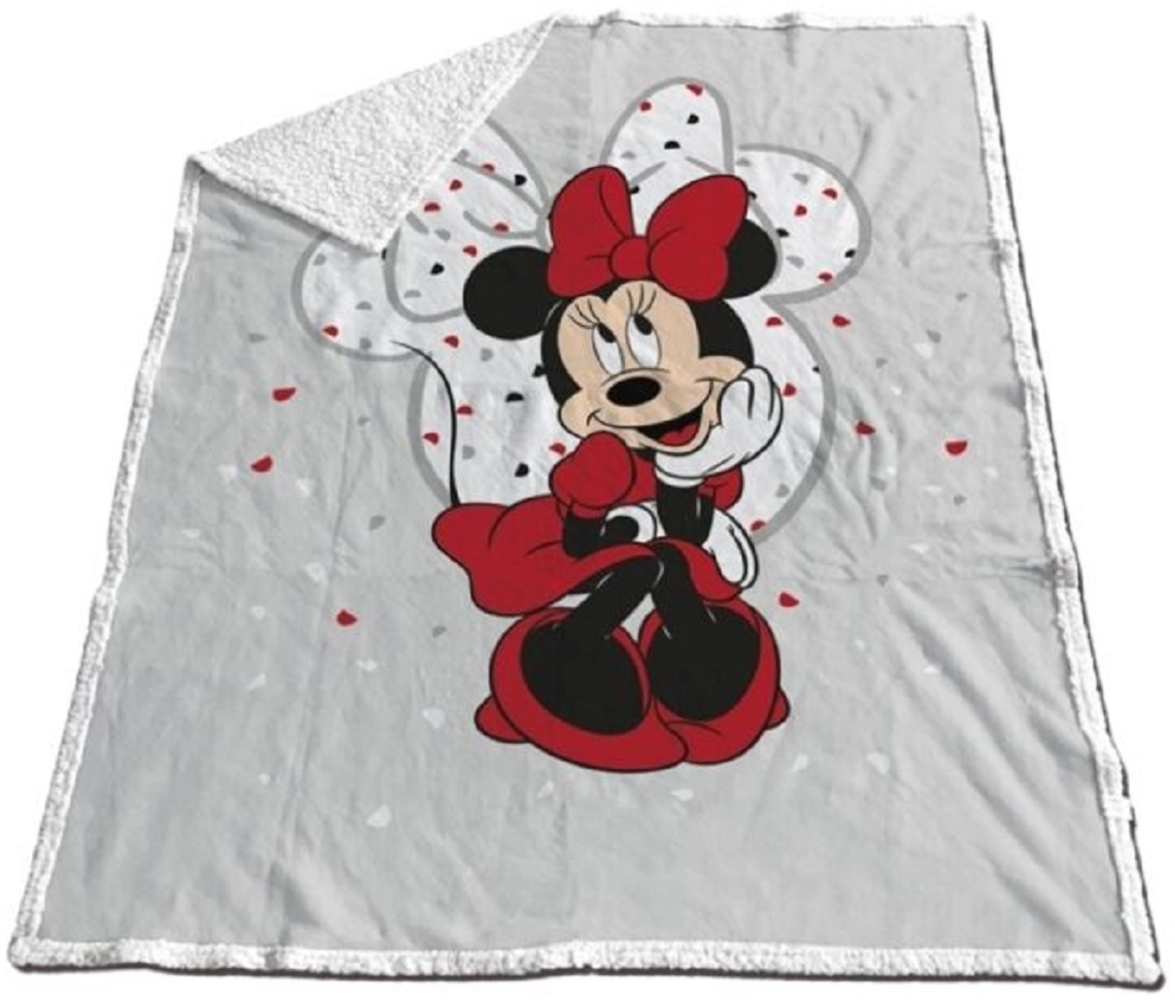 Disney Minnie Mouse Fleecedecke 130x170 cm – Kuschelige Sherpa-Decke für Kinder Bild 1