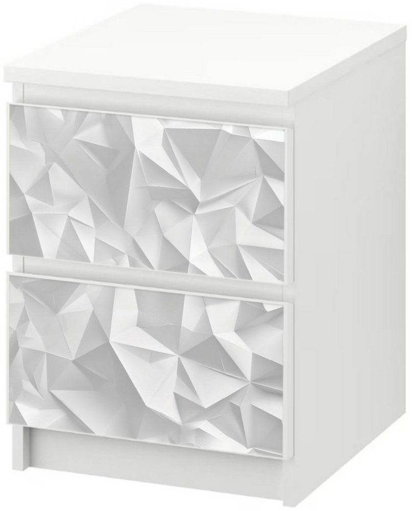 Sunnywall Möbelfolie passend für IKEA Malm Kommode Schrankfolie Aufkleber mit Origami Motiv, blasenfreie selbstklebende Folie (SCHRANK NICHT INKLUSIVE) Bild 1