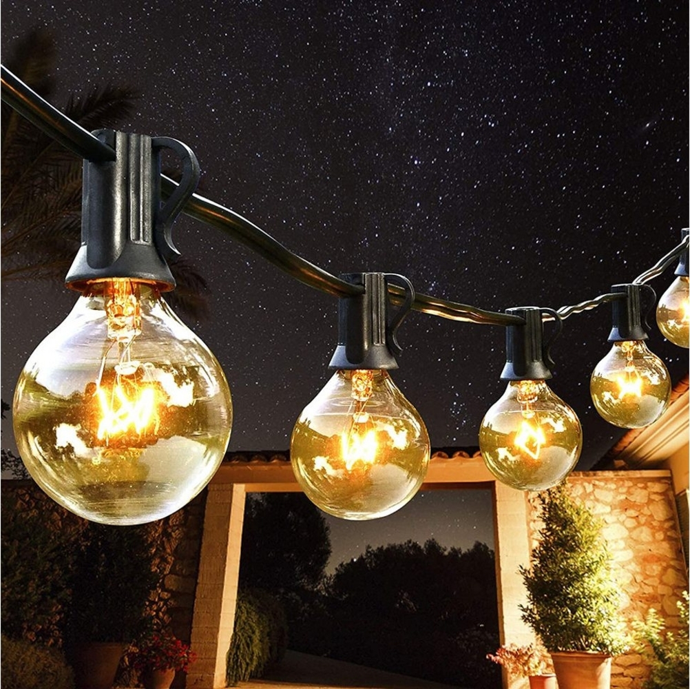 MUPOO LED-Lichterkette LED Lichterkette Außen,Outdoor Lichterkette Glühbirnen Warmweiß, IP44 Wasserdicht,Birnen,für Party Garten Balkon Camping Hof Zelt Bild 1