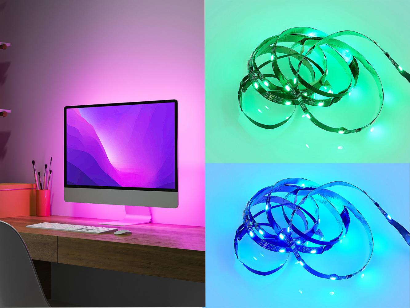 LED Streifen SCREEN mit Fernbedienung, RGB & Sound Control - 120cm Bild 1