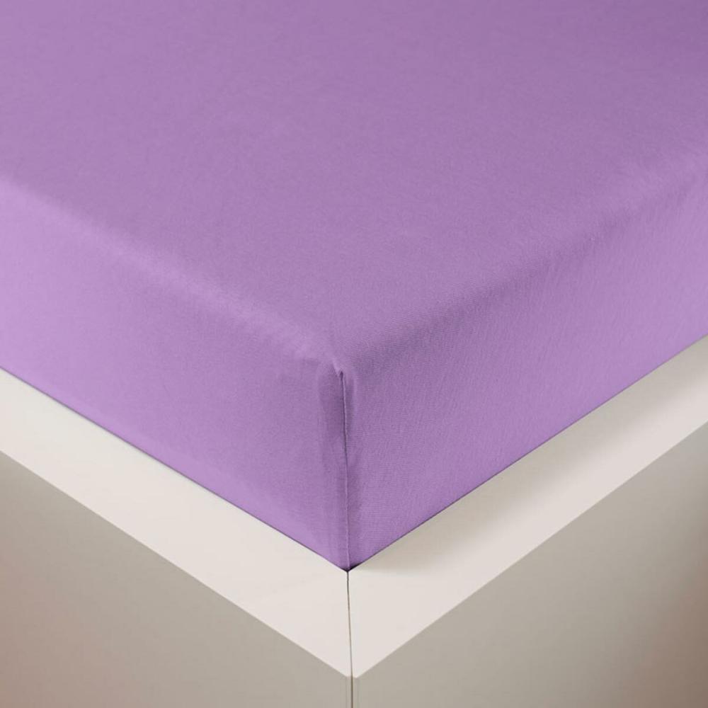 Traumschlaf Jersey Spannbettlaken Samtweich mit Tencel? Lyocell|180x200 - 200x220 cm| lavendel Bild 1