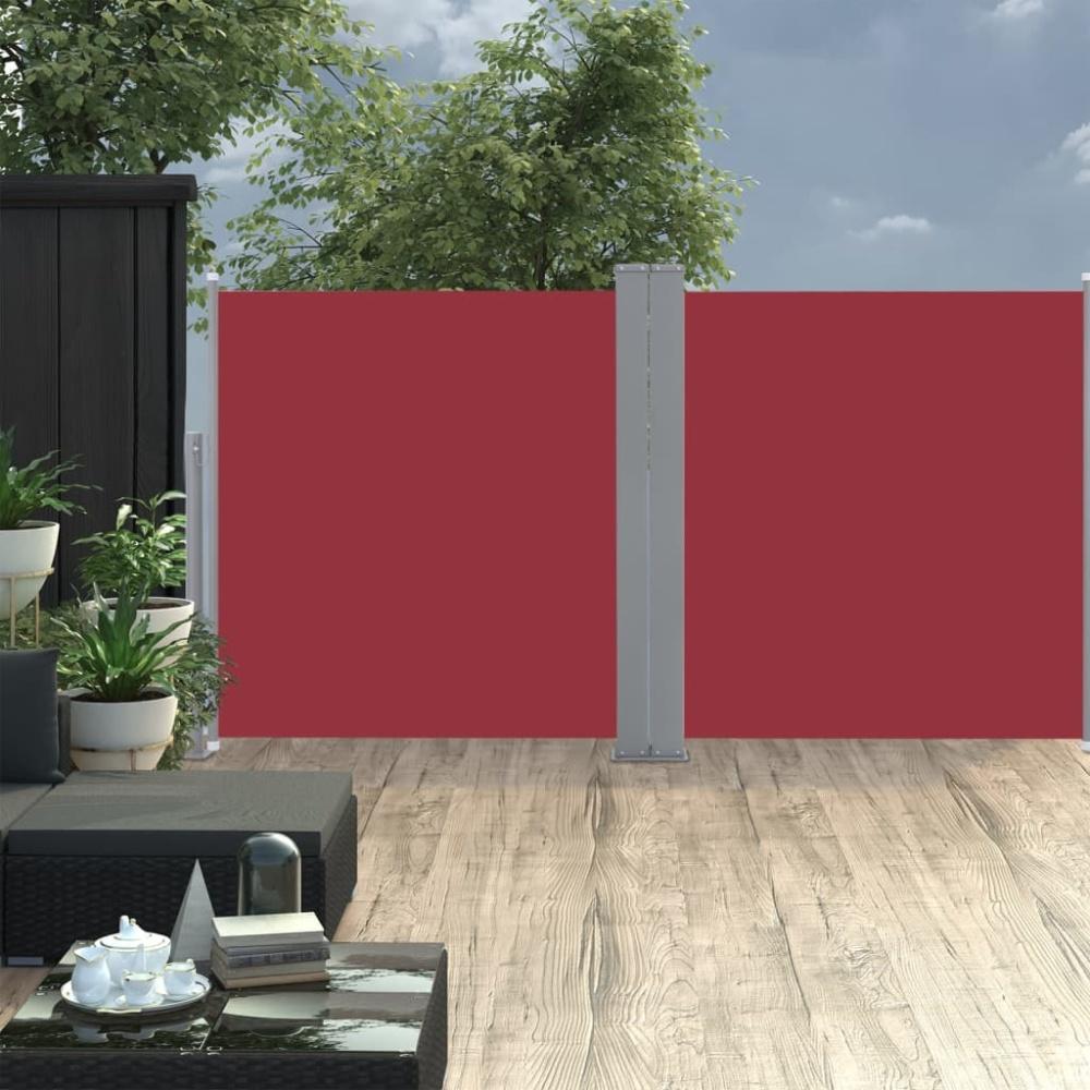 vidaXL Ausziehbare Seitenmarkise Rot 120 x 600 cm 48453 Bild 1