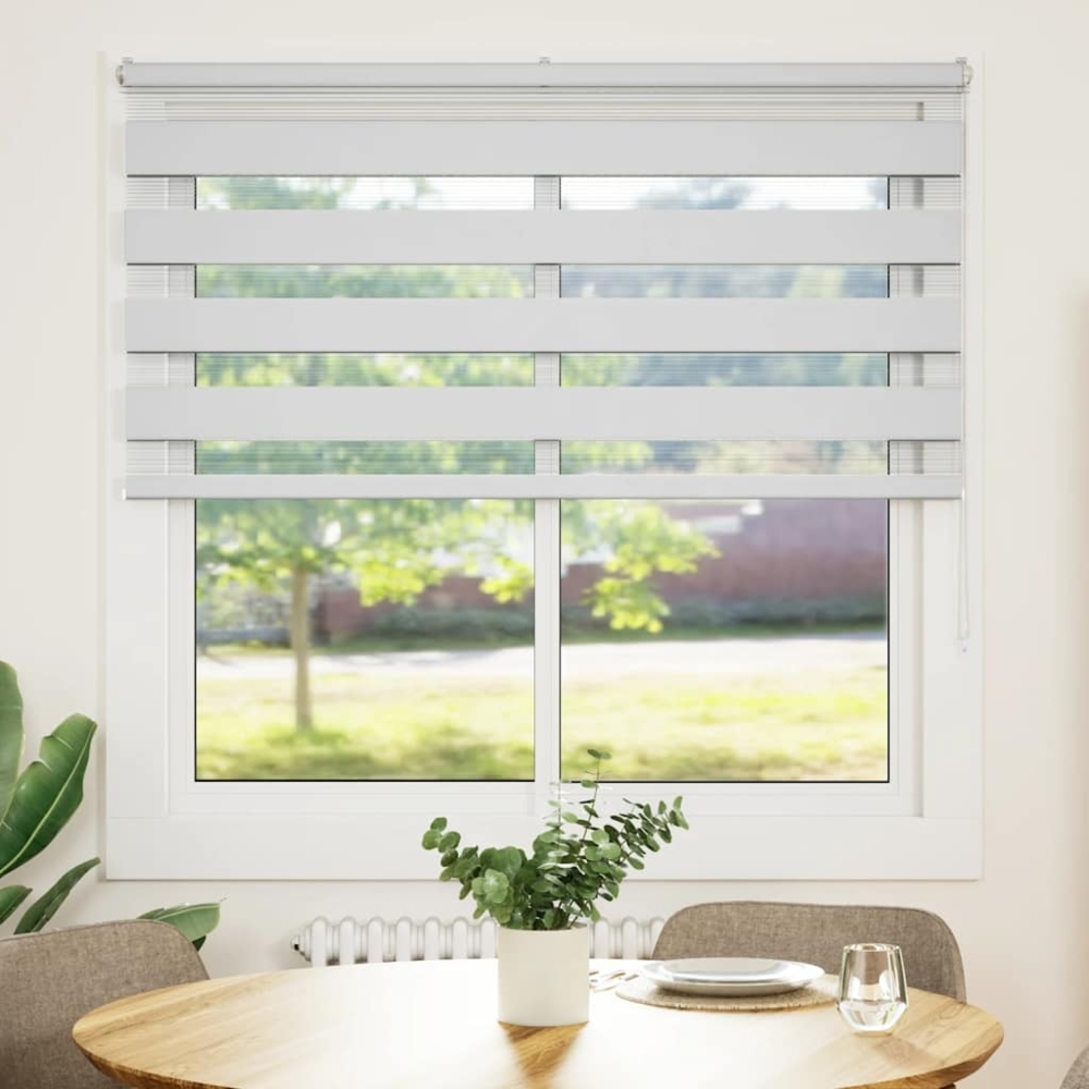 vidaXL Zebrarollo Weiß 140x150 cm Stoffbreite 135,9 cm Polyester 4014763 Bild 1