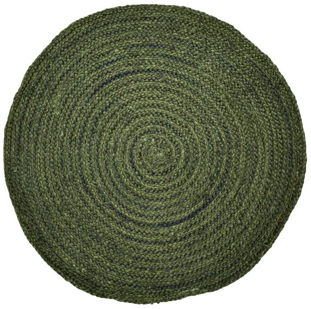 Marrakesch Orient & Mediterran Interior Teppich Ethno Boho Deko Jute Teppich Abrila Rund 80cm Grün Bild 1