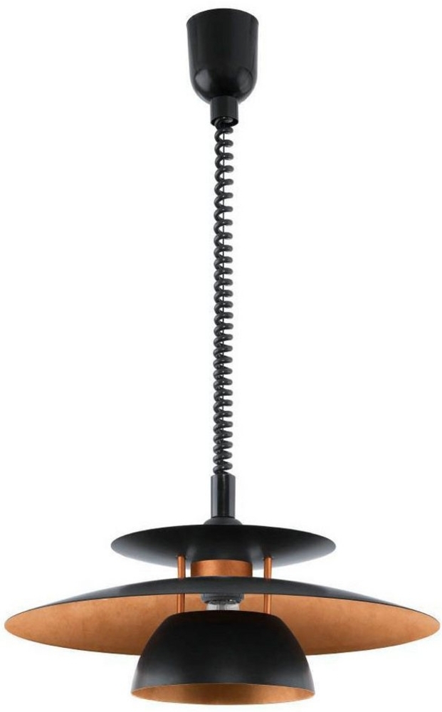 Eglo 31666 Zugpendelleuchte Hängeleuchte BRENDA in schwarz und kupfer, E27 max. 1X40W dimmbar höhenverstellbar Bild 1