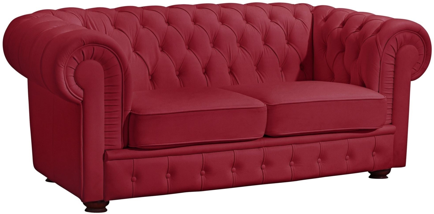 Sofa 2-Sitzer Kalea Bezug pigmentiertes Nappaleder Buche nussbaum dunkel / rot 21360 Bild 1