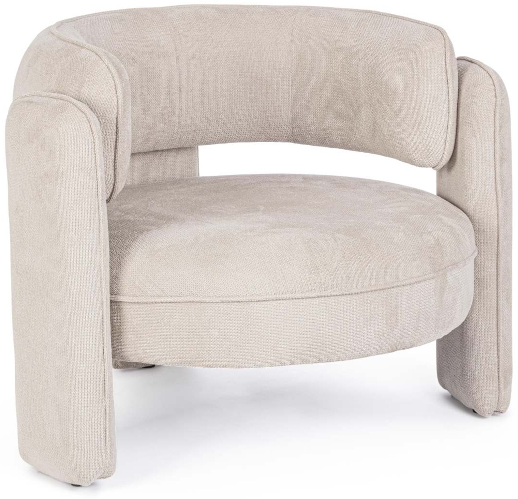 Sessel Aisha aus Stoff, Beige Bild 1