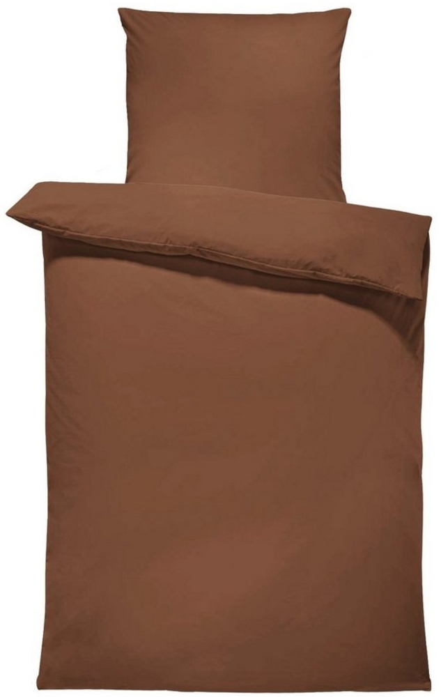 One Home Bettwäsche Unifarben Einfarbig, Renforcé, 2 teilig, Baumwolle mit Reißverschluss, Übergröße Bild 1