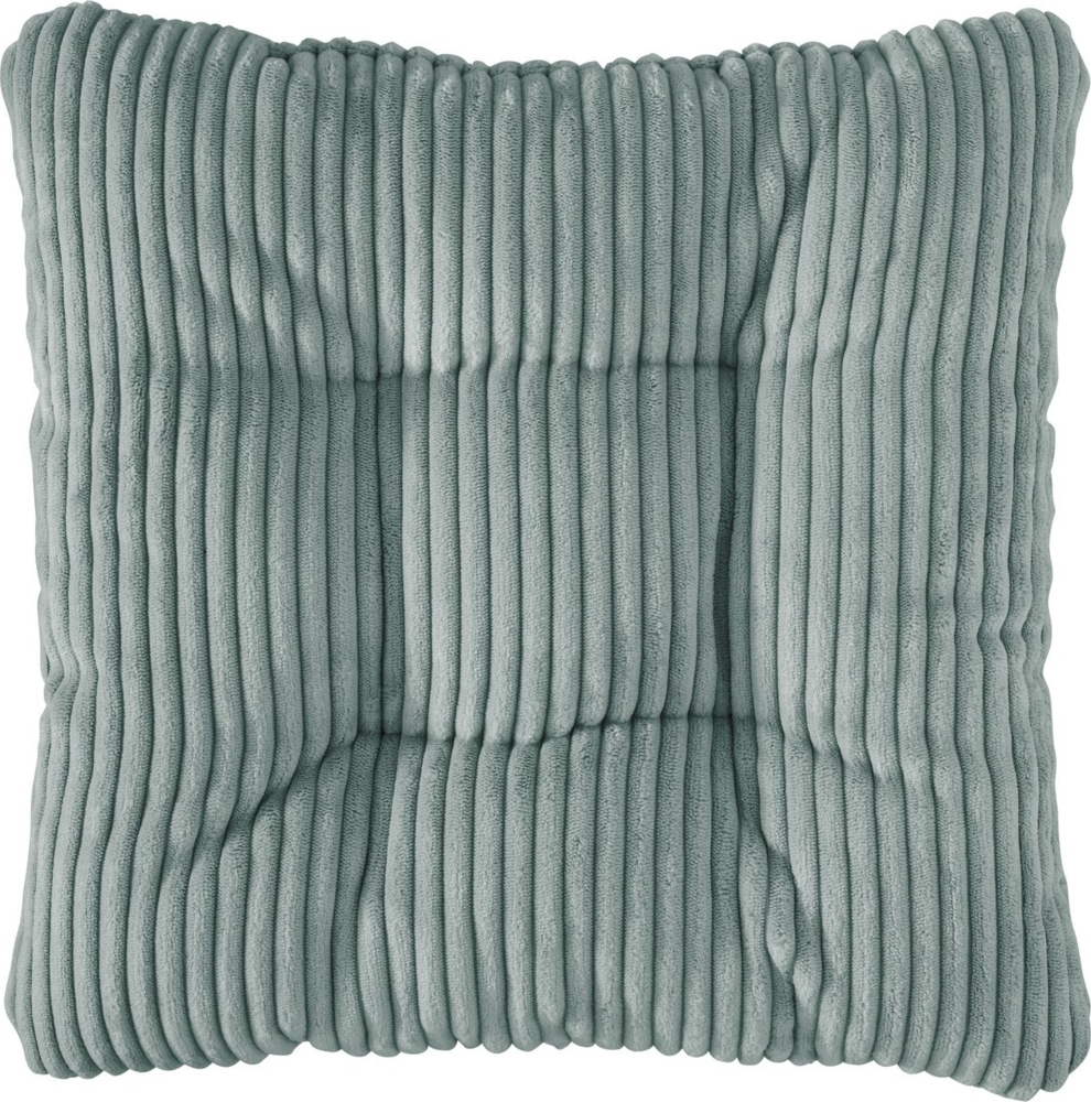 sleepling Sitzkissen in Cord-Optik, Stuhlkissen, Zierkissen, Dekokissen, aus weichem Möbelstoff, abriebfest, anschmiegsam, wendbar, 38 x 38 cm Bild 1