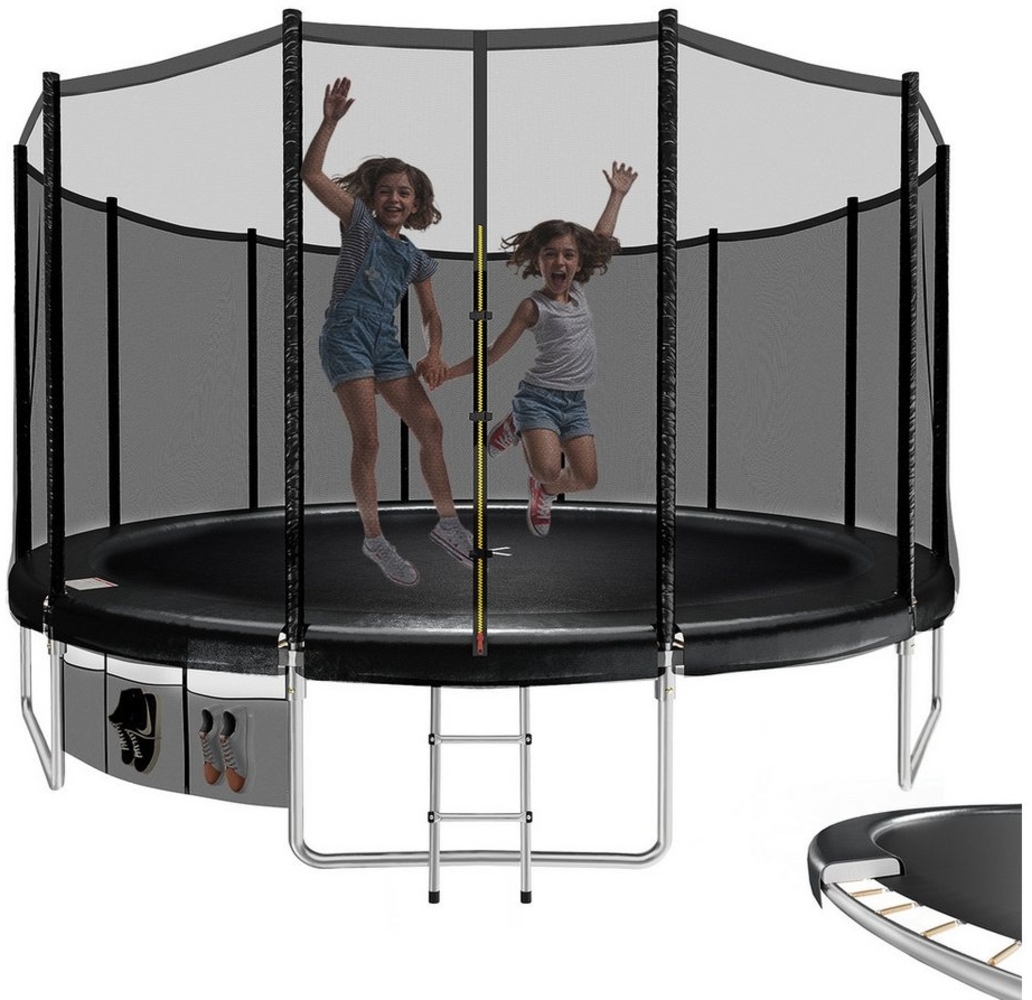 HOMALL Gartentrampolin Ø 228 cm Kindertrampolin Outdoor Trampolin, (Mit Sicherheitsnetz, Sprungtuch und Leiter Ø228/305/366CM,Verstärkte Halterung) Bild 1