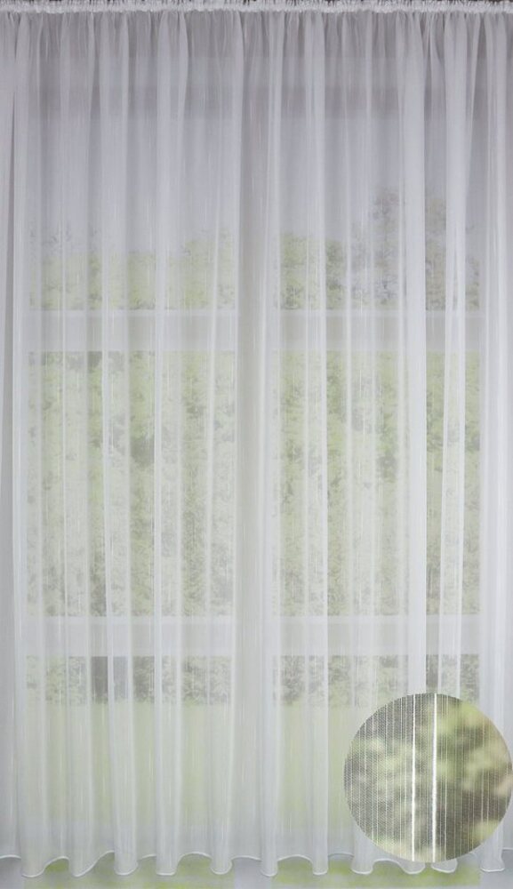 Clever-Kauf-24 Gardine Fertiggardine Dagmar mit Universalband, Kräuselband, transparent, Store Bild 1