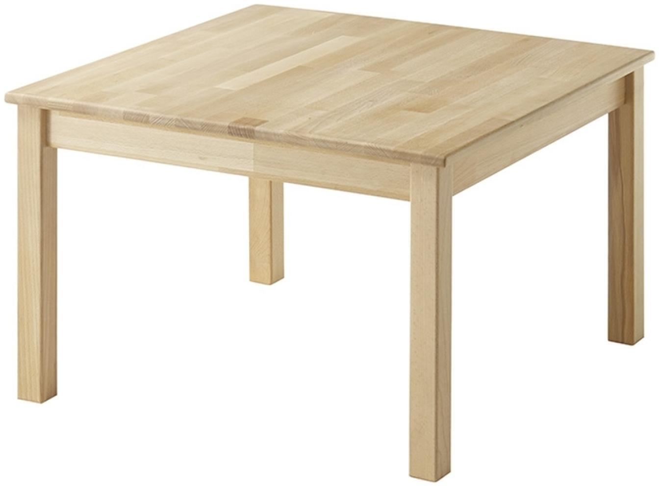 Couchtisch >ALFONS< in Buche aus Kernbuche massiv geölt - 70 x 70 x 45 cm (LxBxH) Bild 1