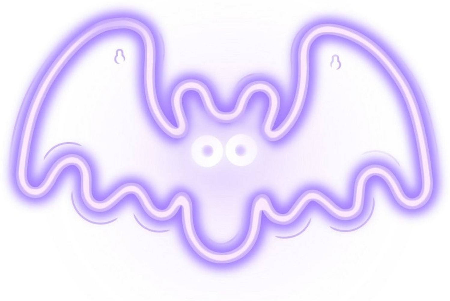 COFI 1453 LED Dekofigur Nachtlicht Neonlicht Plexiglas LED Fledermaus Leuchtschild Lila Bild 1