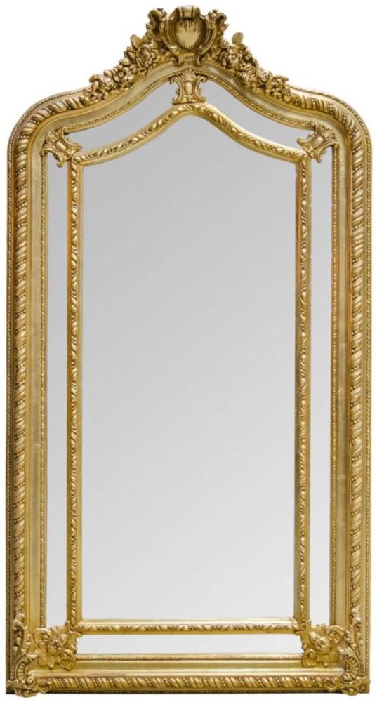 Casa Padrino Barockstil Wandspiegel Gold 108 x H. 200 cm - Edel & Prunkvoll Bild 1