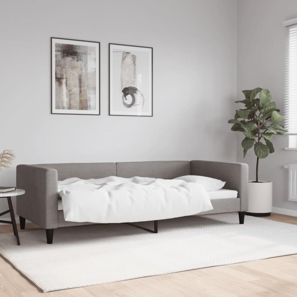 vidaXL Tagesbett Taupe 90x200 cm Stoff 353986 Bild 1