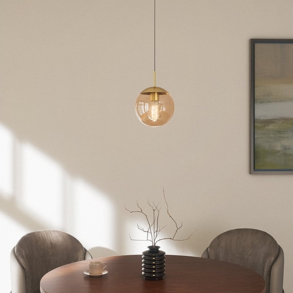 Liadomo Pendelleuchte Poliqua 1-flammig, ohne Leuchtmittel, Glasschirm Bild 1