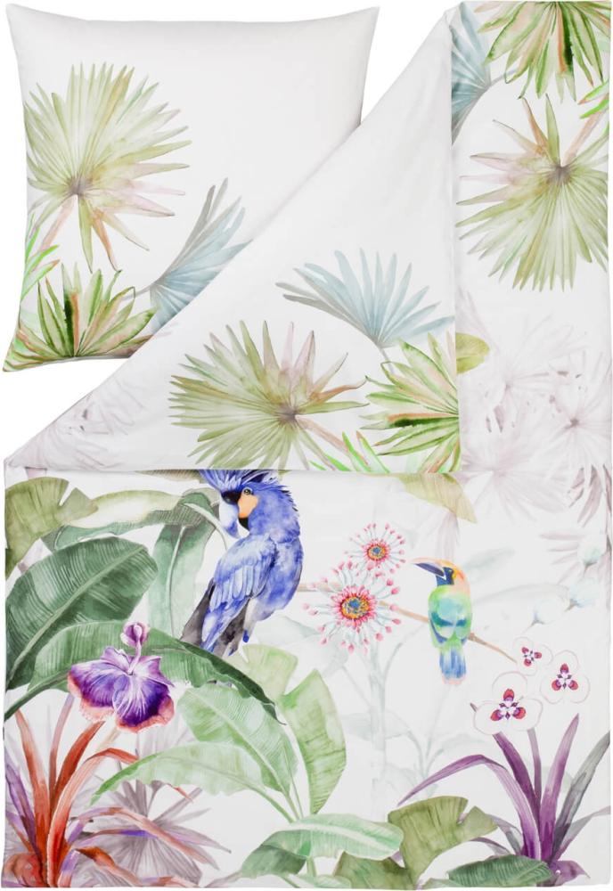 Estella Bettwäsche Jungle 4744 985 Multicolor Mako Satin 135 x 200 + 80 x 80 cm Bild 1